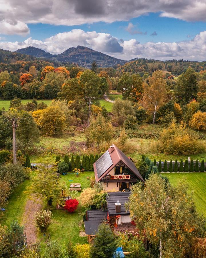 Smyrkowy Dom Z Kominkiem Z Goraca Balia Kolo Karpacza Janowice Wielkie Bagian luar foto